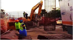Araneta-Magsaysay Flyover bored piling works in Bacolod City.