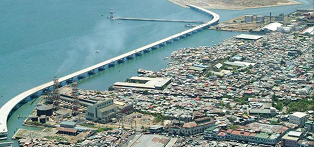 Cebu South Reclamation Project Revetment works, dredging, sheet pile works, and temporary structural steel bridge construction in Cebu.