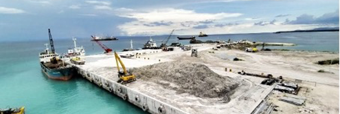 Mabuhay Cement Factory port construction in Cebu province.