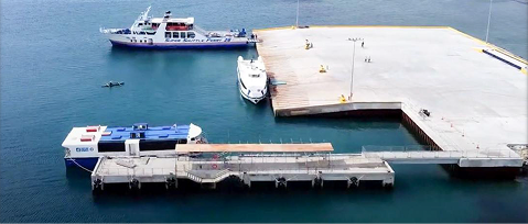 Pier 88 Liloan port construction in Cebu.